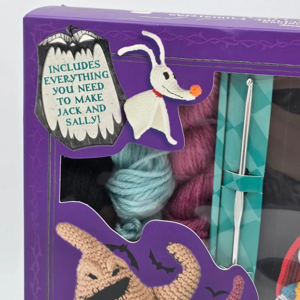 Disney Nightmare Before Christmas Crochet Kit DIY Craft 12 Patterns Jack Sally